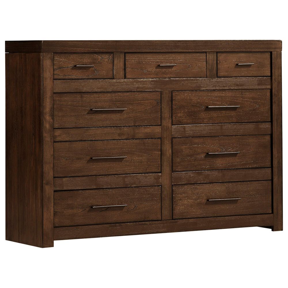 Riva Ridge Modern Loft 9-Drawer Chesser in Brownstone, , large