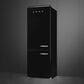 SMEG 18.01 Cu. Ft. Retro Bottom Freeze Refrigerator with Right Hinge in Black, , large