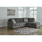Ashley Lonoke 2-Piece Stationary Sectional Set with Right-Arm Facing Corner Chaise in Gunmetal, , large