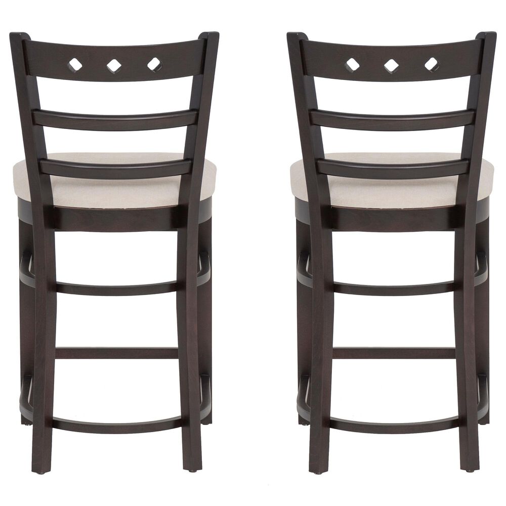Linon Home Decor Darby Counter Stool in Espresso (Set of 2), , large