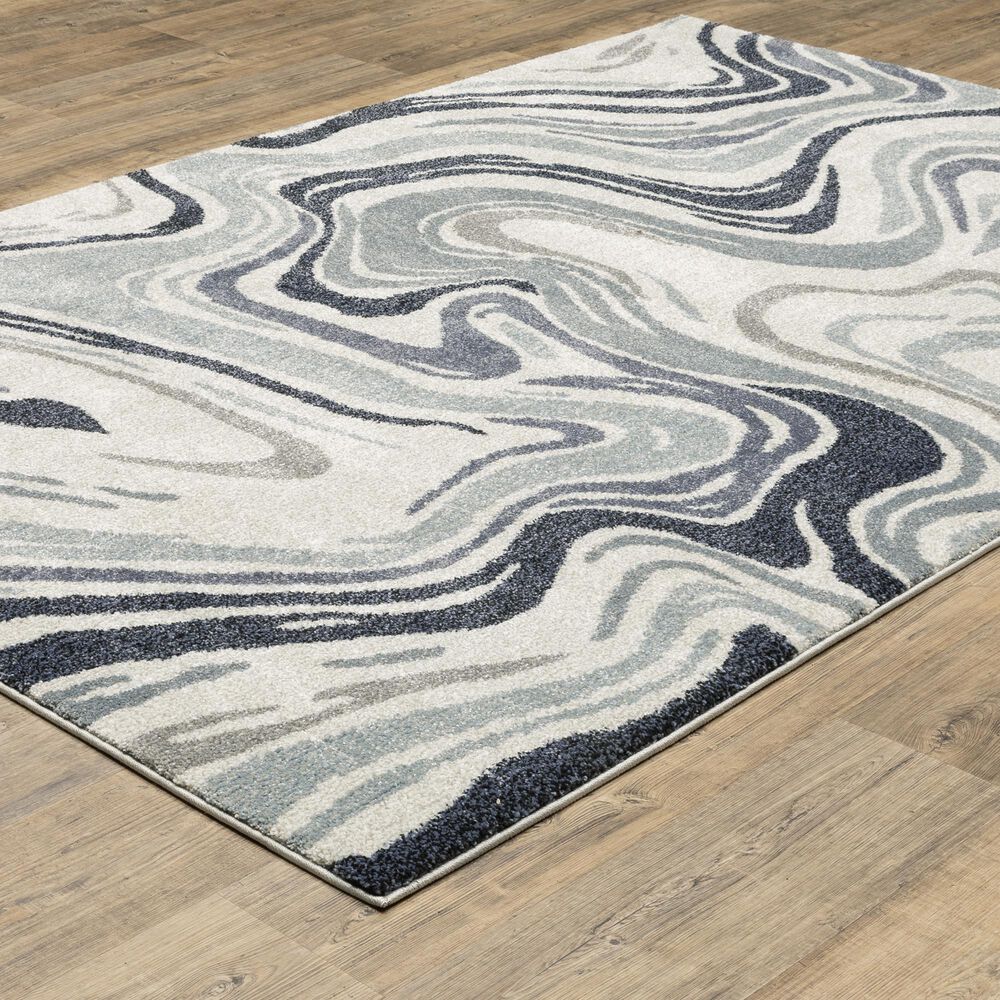ROW by Oriental Weavers Gemma Blue and Grey 7'10" x 10' Area Rug, , large