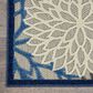 Nourison Aloha ALH05 2" x 6" Blue and Multicolor Indoor/Outdoor Runner, , large