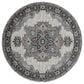 Amer Rugs Alexandria 6"7" Round Ivory and Stone Gray Area Rug, , large