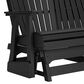 Ashley Hyland Wave Patio Glider Loveseat in Black, , large
