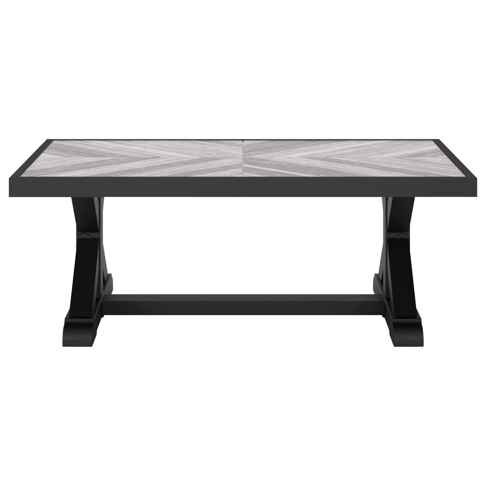 Ashley Beachcroft Rectangular Cocktail Table in Black and Light Gray, , large
