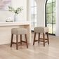 Valor Living Roscoe 26" Backless Counter Stool with Taupe Upholstery in Cherry, , large