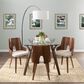 Lumisource Folia Dining Table in Clear/Walnut, , large