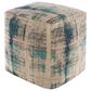 Surya Dalen Pouf in Aqua/Blue/Ivory, , large