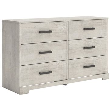 Ashley Shawburn 6-Drawer Dresser in Light Gray, , large