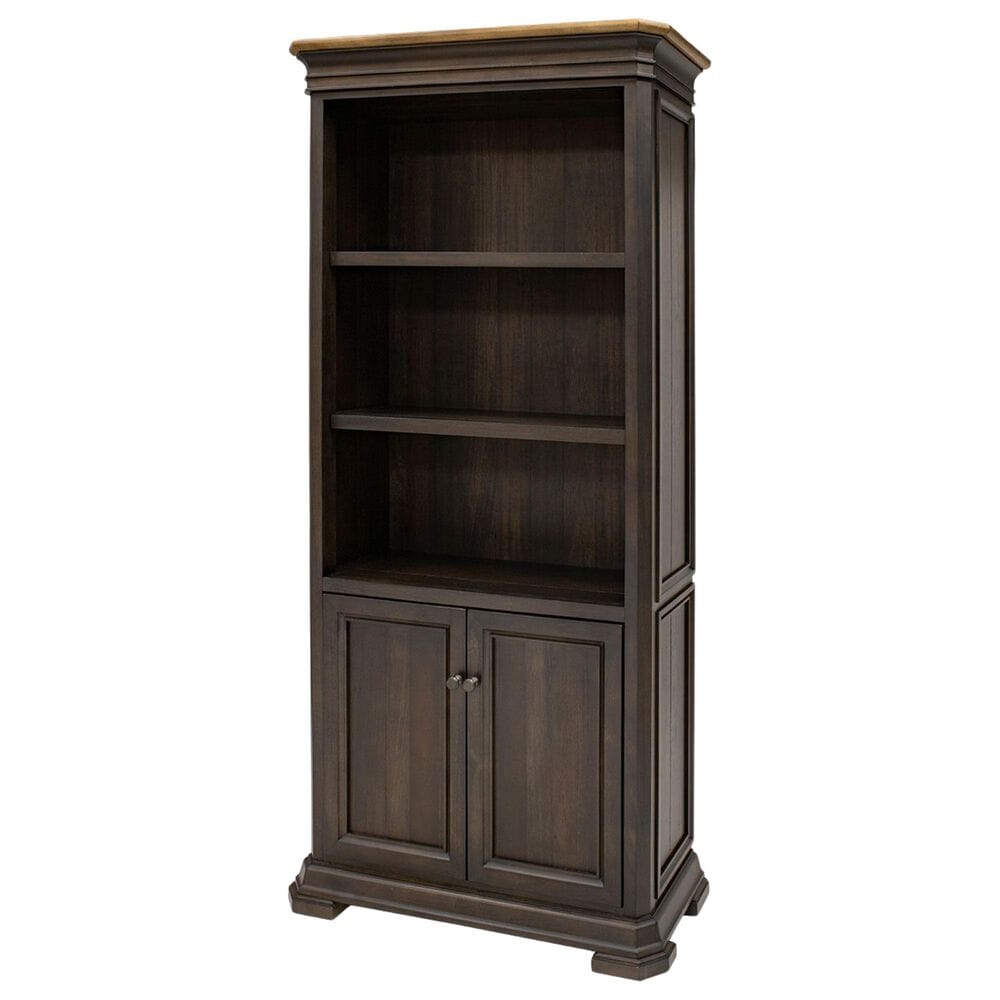 Wycliff Bay Sonoma Bookcase with 2-Door in Dark Roast, , large