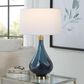 Uttermost Riviera Table Lamp in Blue and Antique Brass, , large