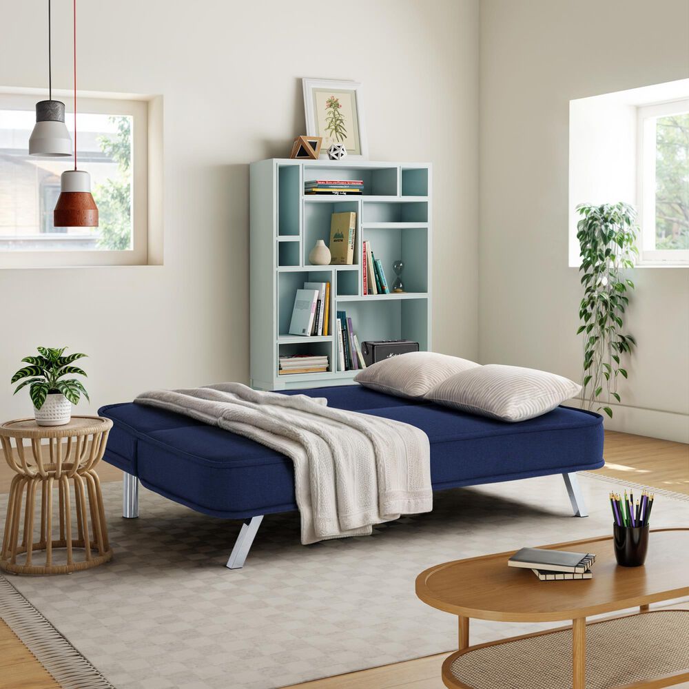 Lifestyle Solutions Toni Convertible Sofa in Navy, , large