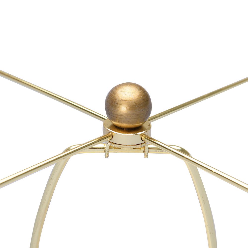 Creative Coop Modern Transparent Bubble Glass and Metal Table Lamp in Brushed Gold, , large