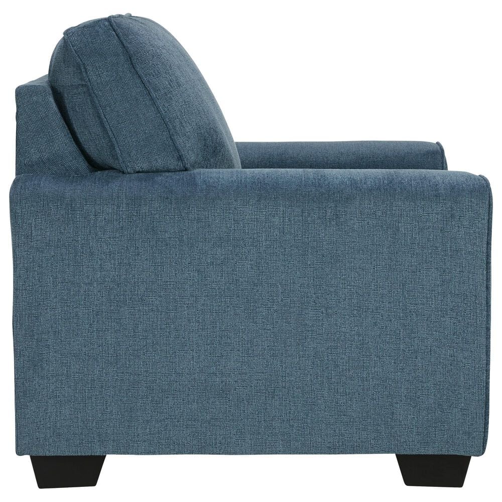 Ashley Cashton Chair and Ottoman in Blue, , large
