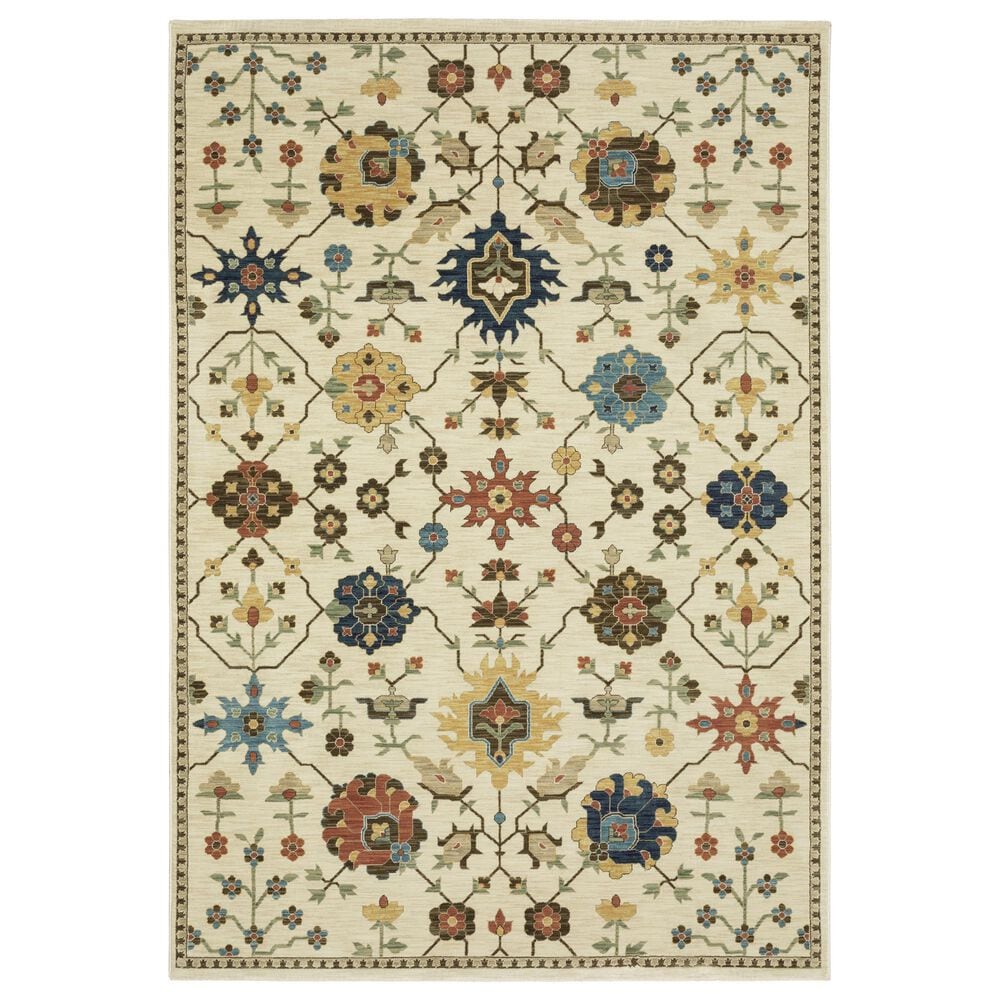 Oriental Weavers Francesca Transitional 6"7" x 9"6" Ivory Area Rug, , large