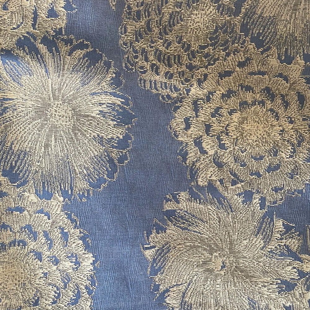 Ann Gish Chrysanthemum 26&quot; Euro Sham in Blue and Gold, , large