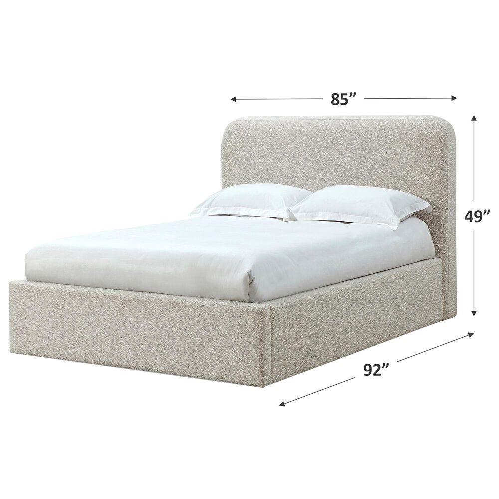 37B Eastern King Upholstered Bed in Ricotta Boucle, , large
