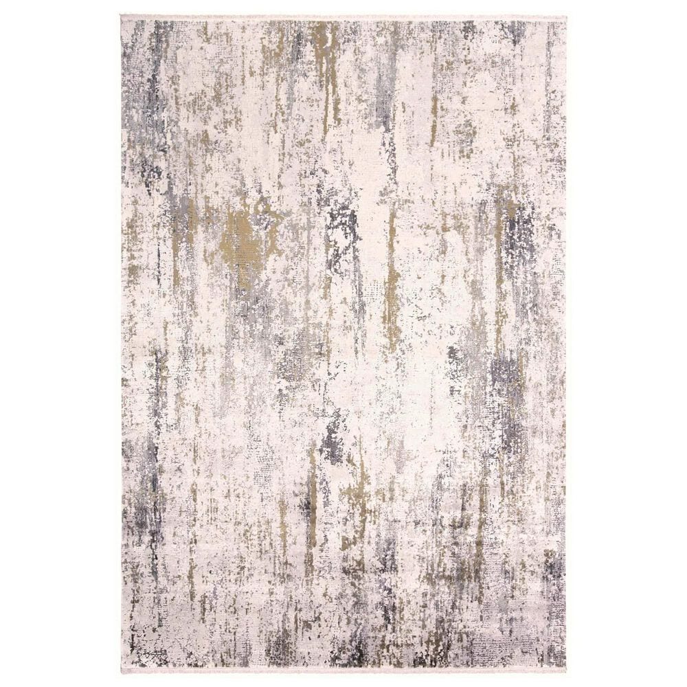 Feizy Cadiz 13" x 20" Ivory and Gray Area Rug, , large