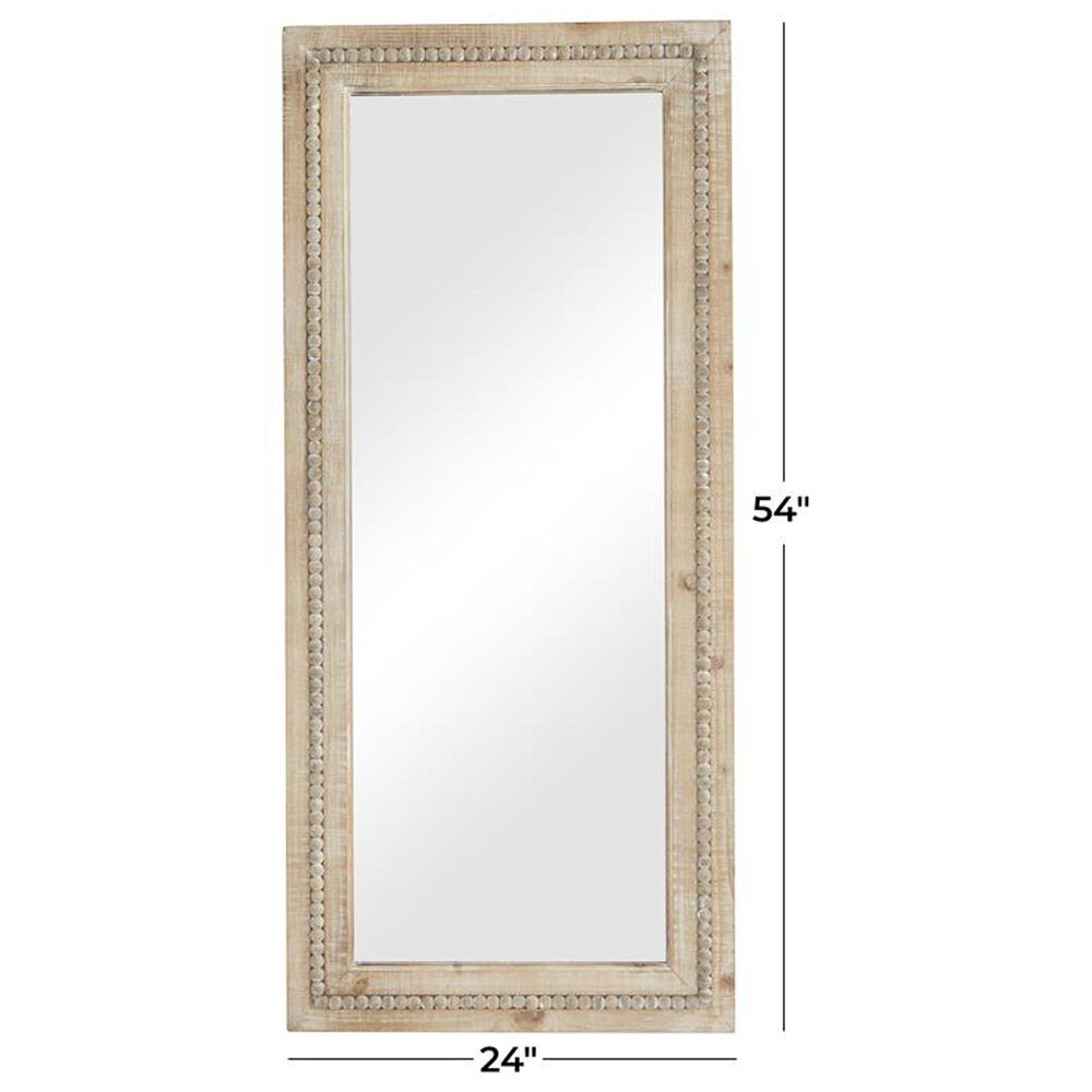 Maple and Jade Full Length Wall Mirror in Brown, , large
