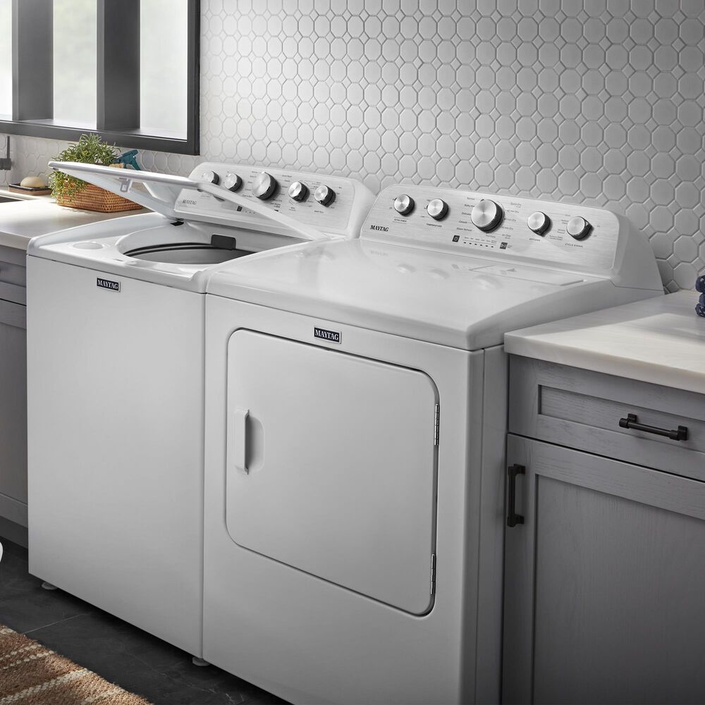 Maytag 7 Cu. Ft. Electric Dryer with Steam in White, , large