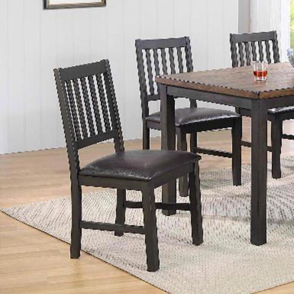 Radius Ashford Side Chair with Brown Cushion in Black, , large