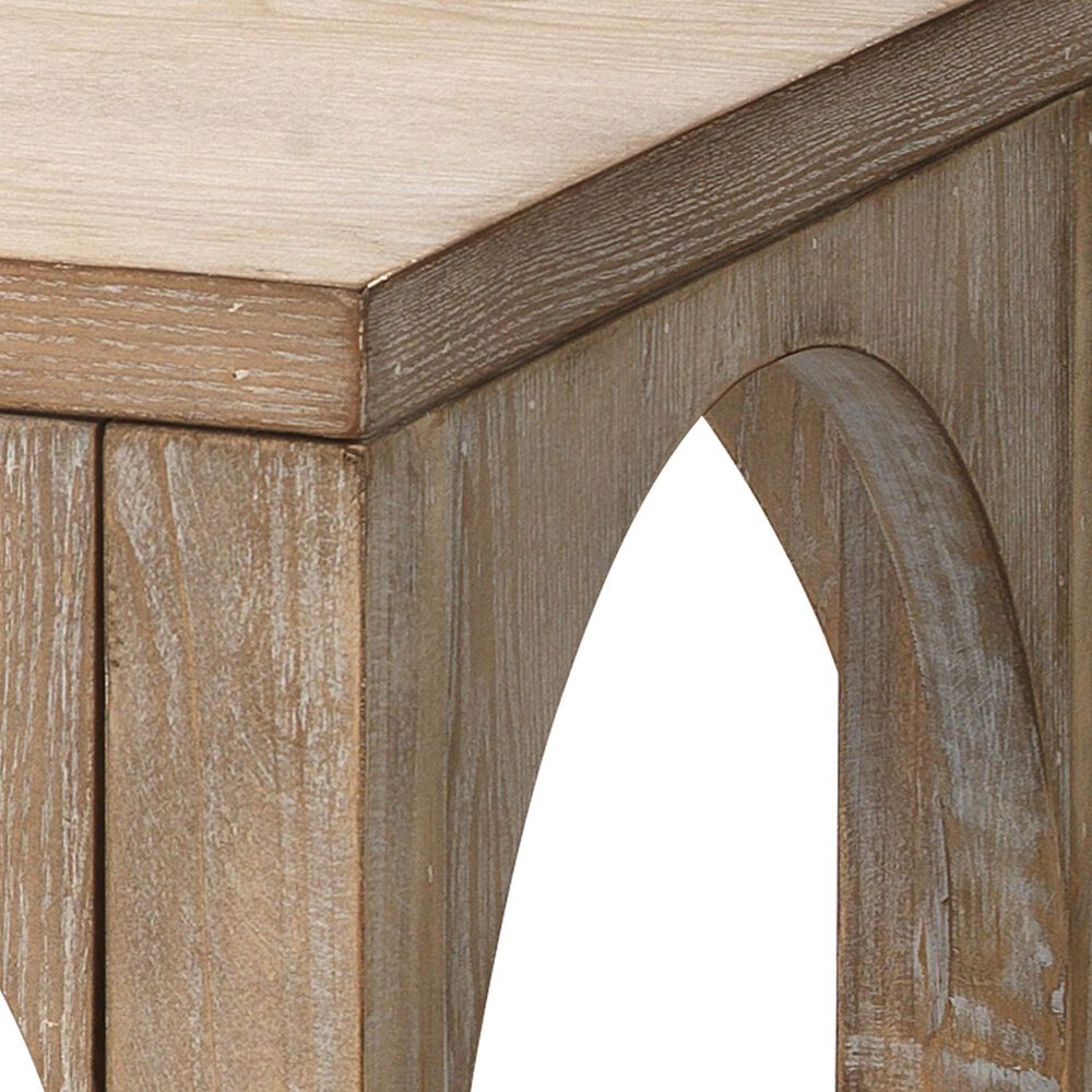 Splendor Living Preston Openwork Wood Console Table in Grey Wash, , large