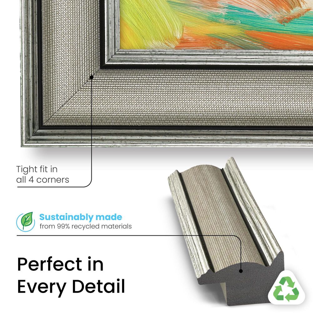 Deco TV Frames Slim 32" Frame Bezel for Samsung the Frame TV in Industrial Nickel, , large
