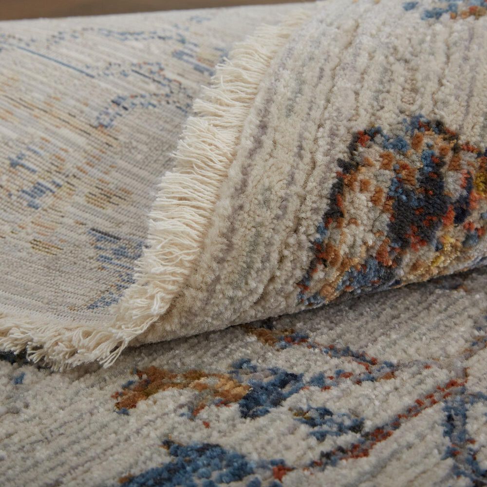 Feizy Kaia 2&#39;6&quot; x 10&#39; Ivory and Multicolor Runner, , large
