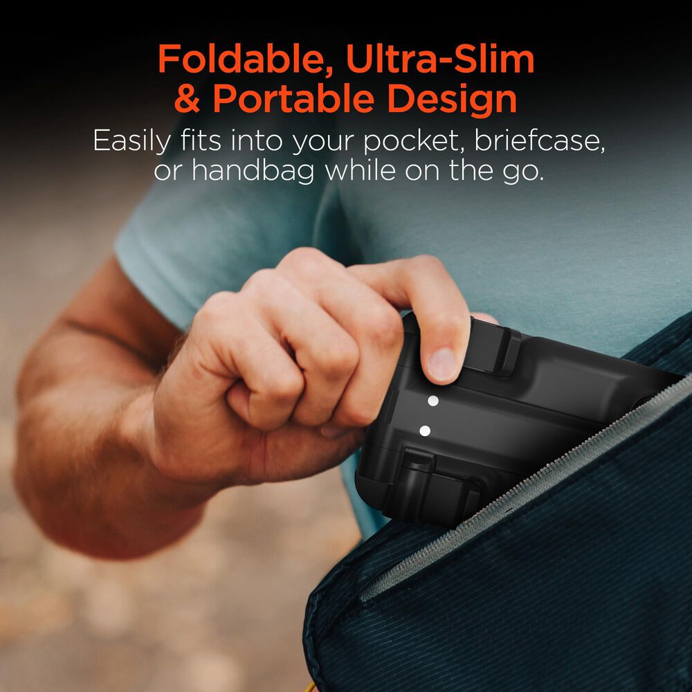 Hypercel Power Fold 10W Wireless Charging Stand in Black, , large