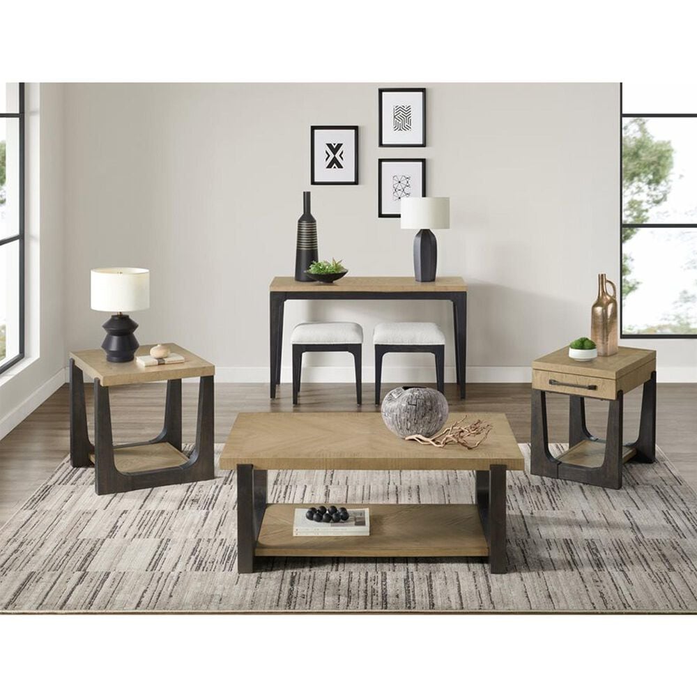 Golden Wave Furniture Sutton Place Coffee Table in Caramel and Cocoa, , large