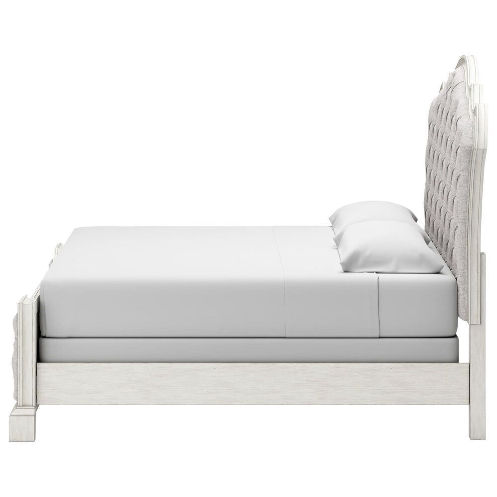 Millenium Arlendyne King Upholstered Bed in Antique White, , large