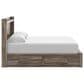 Ashley Elbrim King Storage Bed in Weathered Brown, , large