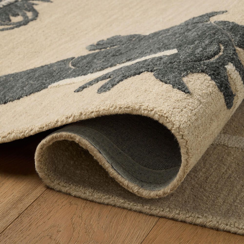 Loloi Romi Oatmeal and Midnight 3'6" x 5'6" Area Rug, , large