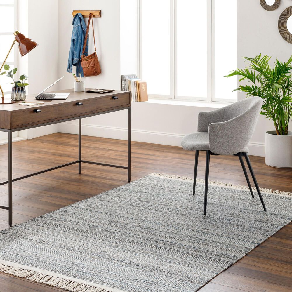 Surya Lily Beige, Charcoal, Bright Blue and Medium Brown 10&#39; x 14&#39; Area Rug, , large