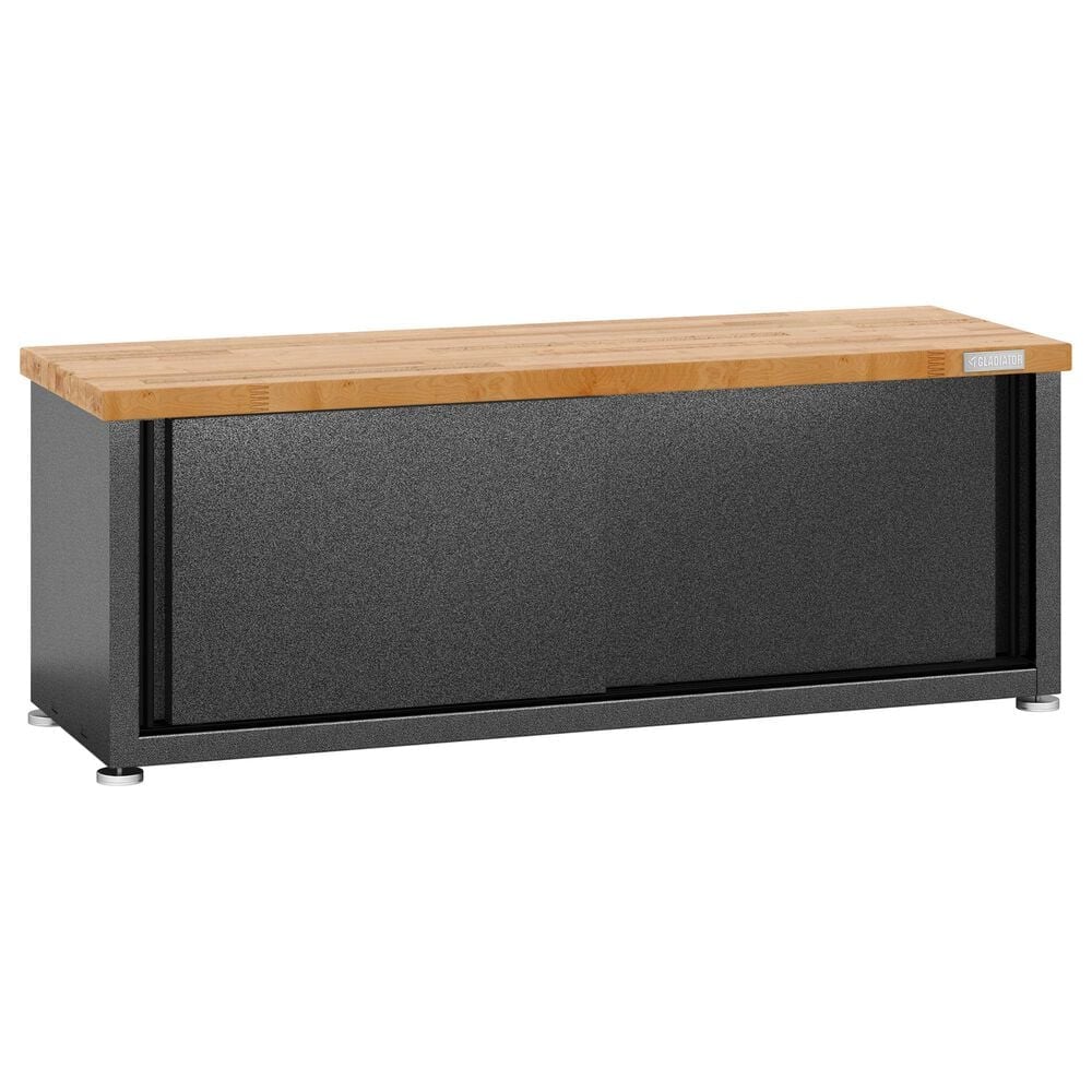 Gladiator Ready-to-Assemble Storage Shoe Bench in Hammered Granite and Granite Slate, , large