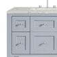 James Martin Vanities Breckenridge 72" Double Bathroom Vanity in Serenity Blue with 3 cm Victorian Silver Quartz Top and Rectangular Sinks, , large