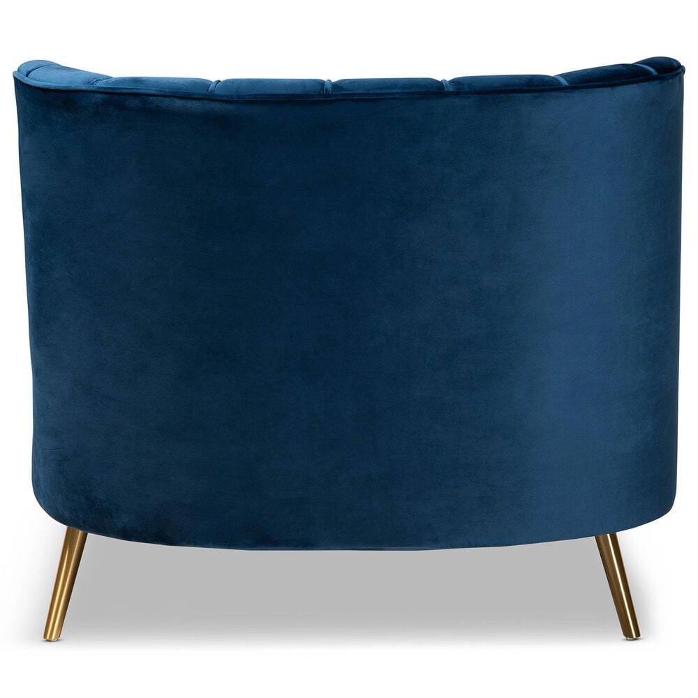 Baxton Studio Kailyn Upholstered Chaise in Navy Blue Velvet, , large