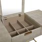 Maple and Jade Vanity Stool and Hidden Mirror in Light Gray and Gold, , large