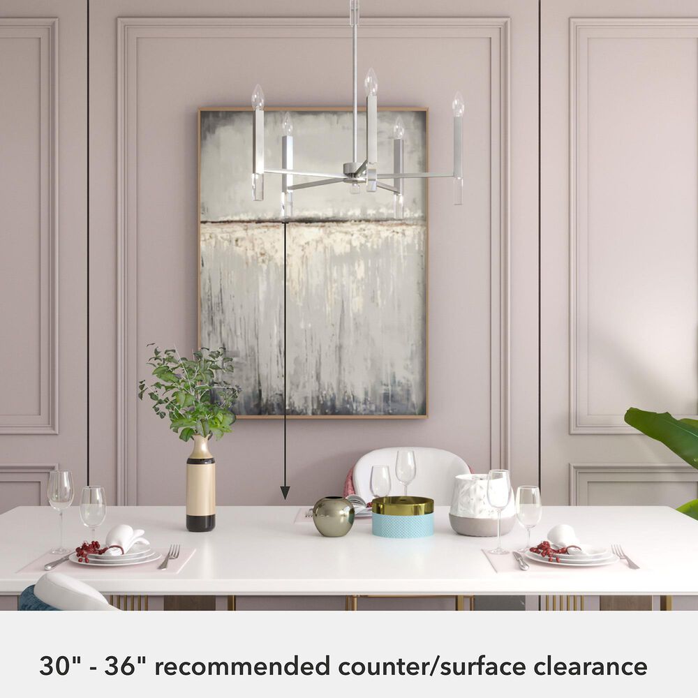 Hunter Sunjai 5-Light Chandelier in Brushed Nickel, , large