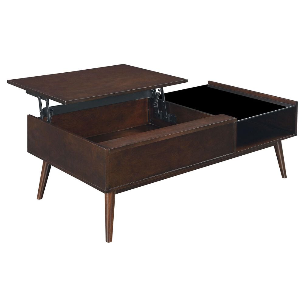 Mayberry Hill June Lift Top Coffee Table in Espresso Brown, , large