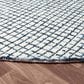 L&R Resources Criss Cross Navy and Ivory 6" Round Area Rug, , large