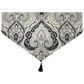 J. Queen New York Messina 40" x 21" Window Ascot Valance in Black, Grey and Silver, , large