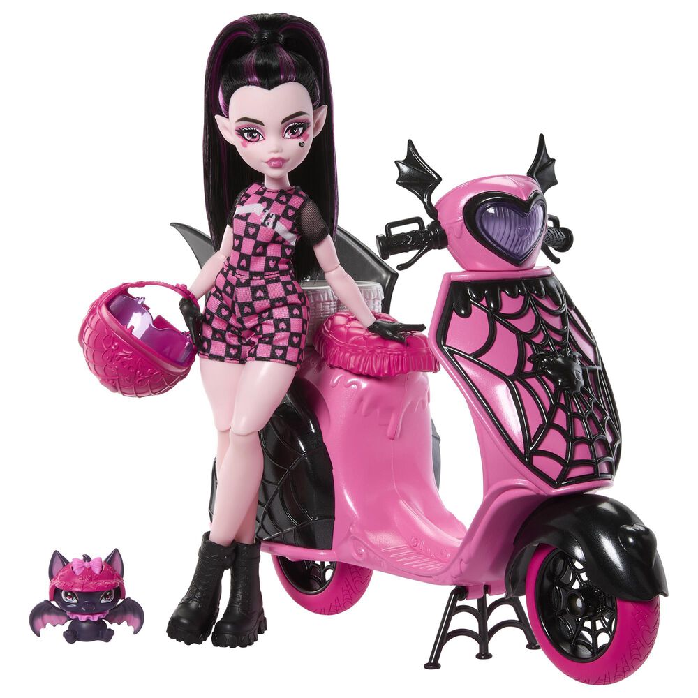 Barbie Draculaura Doll with Scooter and Accessories in Multicolor, , large
