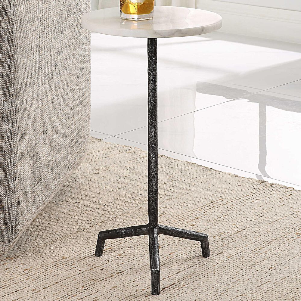 Uttermost Puritan Drink Table in Black and White, , large
