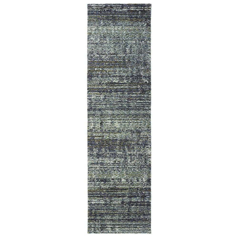 Oriental Weavers Atlas 8033J 2"6" x 12" Blue and Grey Runner, , large