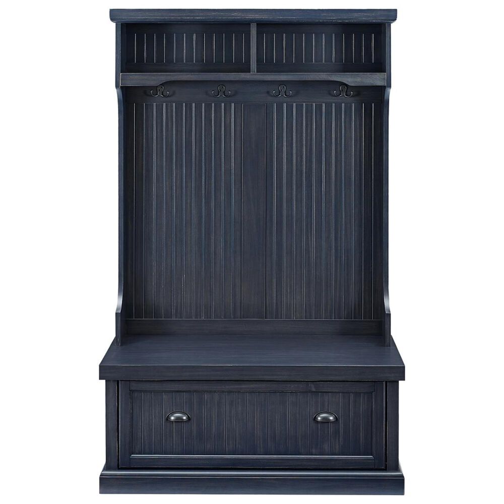 Crosley Furniture Seaside Hall Tree in Navy NFM