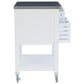 Linon Home Decor Robbin Kitchen Cart in White and Stainless Steel, , large