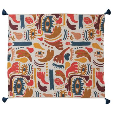 Teak Interiors 50" x 60" Blend Printed Throw in Multicolor, , large