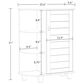 RiverRidge Home Brookfield 1-Door Floor Cabinet with Side Shelves in White, , large