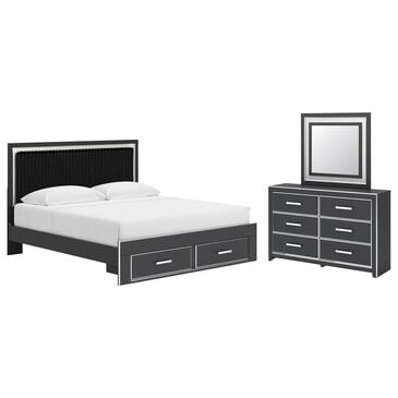 Ashley Zuraleus 3-Piece King Storage Bedroom Set in Matte Black, , large